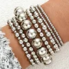 ensemble de bracelets en perles simples pour femmes (7 pièces) – idéal pour les vacances/date/fête/casual/cadeau
