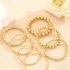 ensemble de bracelets en perles simples pour femmes (7 pièces) – idéal pour les vacances/date/fête/casual/cadeau