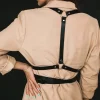 harnais de corps en cuir pu à bretelles réglables, soutien gorge rétro pour femmes, corset de bondage, ceinture de taille gothique, jarretelles de décoration