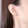 boucles d'oreilles originales en argent sterling 925, créoles en cristal pour femmes, couronne en or rose, cœur, abeille infini, bijoux, 2025