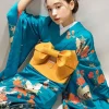 ceinture kimono traditionnelle japonaise pour femmes, corset à pampilles, design de style nœud, grue yukata haori obi, ceintures de taille asiatiques