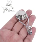 Crochets magnétiques puissants en néodyme, crochet rotatif, aimants pour rangement mural, décor de cuisine, organisateur de bannière, panneau d&rsquo;affichage suspendu