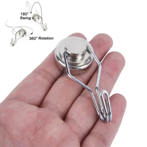 Crochets magnétiques puissants en néodyme, crochet rotatif, aimants pour rangement mural, décor de cuisine, organisateur de bannière, panneau d&rsquo;affichage suspendu