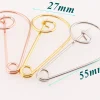 Épingles de sûreté artisanales, 10 pièces, argent/or rose/or, broche, marqueurs de points, épingles de sûreté, boucles, breloques, attaches d'étiquettes de bijoux