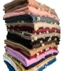 foulard turban en coton pour femmes musulmanes, hijab, écharpe de sauna perlée, casquettes pour femmes, foulards à tête ronde, foulard islamique, mode
