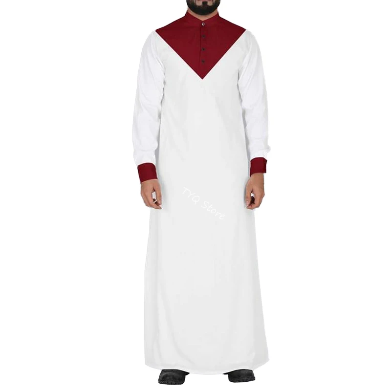 mode hommes vintage islamique musulman kaftan abaya saoudien dubaï col robes jubba thobe manches sulfindien vêtements s 5xl