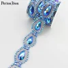 garniture en strass cristal ab bleu ab, 1 mètre, grand ruban de strass, pour repassage, chaussures, sacs, accessoires de décoration