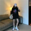t shirt manches courtes femme, décontracté, esthétique, grande taille, à la mode, graphique, été, pull over, ample, coréen, midi