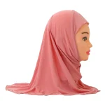 H061 belle plaine petite fille hijab simple mignon hijab chapeaux casquettes pour femmes peuvent s&rsquo;adapter aux filles de 2 à 6 ans