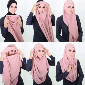 Prêt à porter foulard musulman foulard femmes châle étole sans lacet Jersey écharpe Hijab extensible Bandana châle couverture de voile islamique