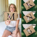 Pochette Simple en Lin pour Enterrement de Vie de Jeune Fille, Sac de Plage, Vacances, Voyage, Cadeau de Mariage