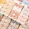 pinces à cheveux avec nœud papillon imprimé léopard, barrettes en dentelle de coton et lin pour bébés filles, épingles à cheveux de sécurité, accessoires pour couvre chef, 4 pièces/ensemble