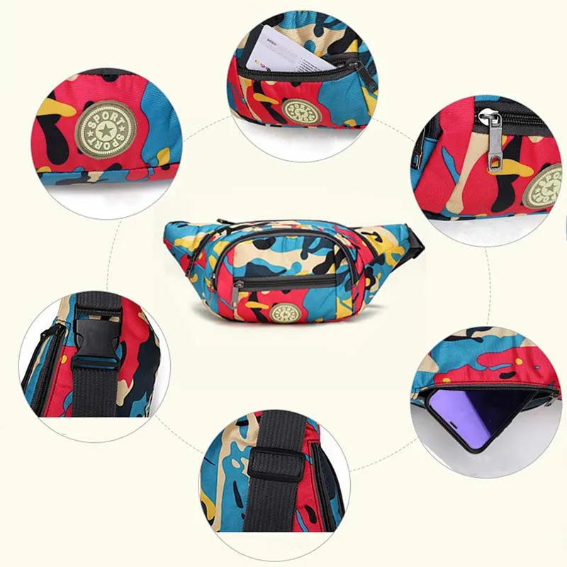 CamSolomon-Sac de Taille Unisexe pour Femme et Homme, Petit, Ajustable, Cool, Coloré, Mignon, Gels, Initié