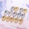 fermoirs de couleur en spirale en cuivre doré, fabrication de bijoux à faire soi même, crochet de verrouillage de chaîne suspendu populaire, collier, bracelets, fournitures faites à la main