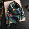 marque de luxe 2022 nouvelle mode été soie carré foulard femmes chat p satin cou cheveux cravate bande plage hijab tête femme foulard