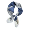 foulard carré en satin pour femme, hijab, bandeau de cheveux, bandana, Été
