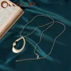 collier à suspension géométrique simple pour femme, bijoux tendance, long, equion le cou, décoration, accessoires gothiques, document en or, 2022