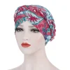 foulard turban musulman en coton imprimé pour femmes, casquettes hijab intérieures islamiques, foulards arabes