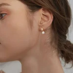 Boucles d&rsquo;oreilles en argent Sterling 925, deux vêtements, quatre griffes, petite perle, Zircon, grande perle, ronde, bijoux d&rsquo;oreille pour femme douce