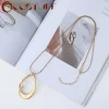 collier à suspension géométrique simple pour femme, bijoux tendance, long, equion le cou, décoration, accessoires gothiques, document en or, 2022
