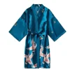 Mode Satin Robe femme Peignoir Sexy peignoir femme soie Kimono mariée Robe de chambre vêtements de nuit nuit grandir pour les femmes