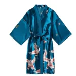 Mode Satin Robe femme Peignoir Sexy peignoir femme soie Kimono mariée Robe de chambre vêtements de nuit nuit grandir pour les femmes