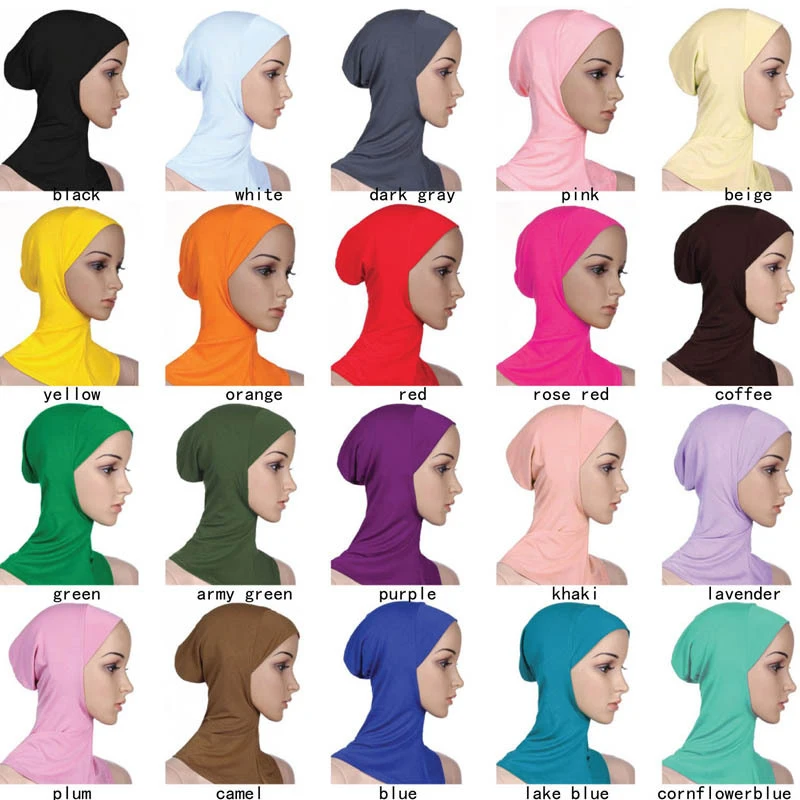 foulard musulman pour femmes, voile hijab, bonnet, écharpe pour femmes, tête de turbans, casquettes pour femmes, chapeau islamique