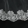 mariage 3m une couche bord en dentelle rouge blanc ivoire catherdal voile de mariage longue mariée pas cher accessoires veu de noiva