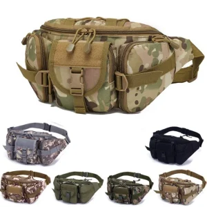DulFanny-Sac banane militaire étanche avec sangle réglable, sac utilitaire pour la pêche en plein air, le cyclisme
