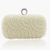 pochette en perles pour femmes, sac à main pour dames, sacs à main blancs, sacs de soirée pour fête, mariage, sac à main initié noir