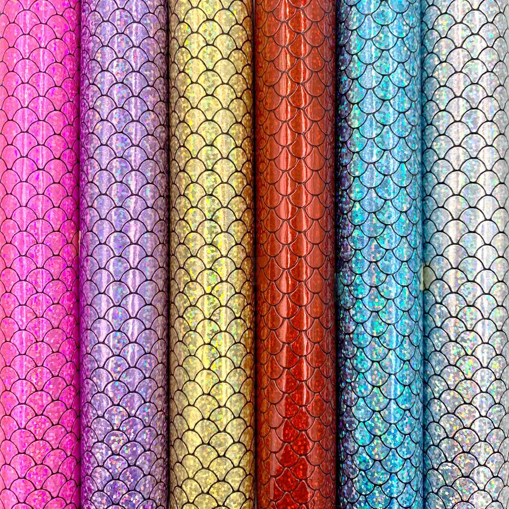 Tissu sirène scintillant en Faux cuir PU, bricolage, broche artisanale, nœuds, cadeau, boucle d’oreille faite à la main, fabrication artisanale, matériel de décoration, rembourrage Tissu sirène scintillant en Faux cuir PU, bricolage, broche artisanale, nœuds, cadeau, boucle d’oreille faite à la main, fabrication artisanale, matériel de décoration, rembourrage