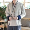Kimono de style japonais pour hommes, vestes rétro, mode Harajuku adt, chemises streetwear, samouraï asiatique cardigan Howley, haut à manches longues