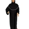 h118 taille libre robe musulmane avec hijab attaché prier khimar caftan burqa abaya robe hijab moyen orient vêtements