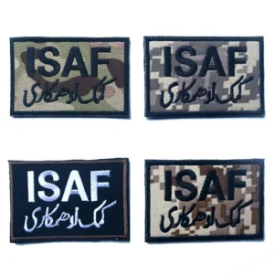 ISAF – Patch brodé en pâte militaire, accessoires pour vêtements de personnalité, sac à dos, chapeau, Badge de l&rsquo;armée