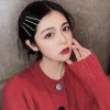 Épingles à cheveux en strass brillant pour femmes, pince à cheveux simple couleur or argent, accessoires pour cheveux de fille, bijoux, vente en gros