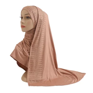 Écharpe en jersey de coton doux avec pierres pour femme, hijab pour femme, châle islamique, bonnet, couvre-chef en modal, haute qualité, H204, 600 Écharpe en jersey de coton doux avec pierres pour femme, hijab pour femme, châle islamique, bonnet, couvre-chef en modal, haute qualité, H204, 600