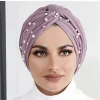 Mode musulmane femmes élastique velours perles Turban casquettes islamique Hijab Bonnet Musulman Femme foulard indien chapeau Turbante Mujer Mode musulmane femmes élastique velours perles Turban casquettes islamique Hijab Bonnet Musulman Femme foulard indien chapeau Turbante Mujer