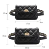 mode femme taille ceinture sac en cuir pu chaîne en métal ceinture téléphone pochette punk ceintures sac pour femmes tendance ceinture sac