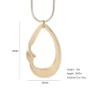 collier à suspension géométrique simple pour femme, bijoux tendance, long, equion le cou, décoration, accessoires gothiques, document en or, 2022