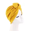 turban à nœud ethnique pour femmes musulmanes, casquette hijab, bonnet rond islamique, chapeau indien et africain