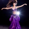 Ceinture de soutien-gorge de danse du ventre à paillettes pour femmes, olympiques de danse du ventre, vêtements de performance, accessoires de scène de salle de Rh, ensemble de 2 pièces