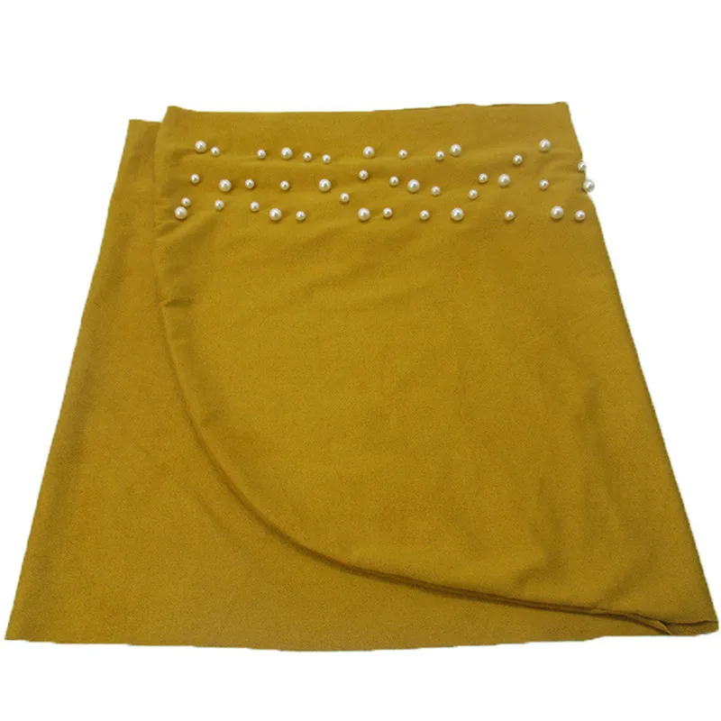 turban en daim torsadé pour femme musulmane, bonnet avec perles en velours, hijab indien, nouvelle collection 2025