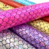 tissu sirène scintillant en faux cuir pu, bricolage, broche artisanale, nœuds, cadeau, boucle d'oreille faite à la main, fabrication artisanale, matériel de décoration, rembourrage