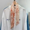 foulard de luxe avec 26 lettres anglaises pour femmes, foulard en soie sergé, décoration pour sac à main, hijab, bandeau pour cheveux