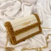 sac de tissage moderne en tissu maille, sac en laine, crochet de loquet fait à la main, sacs de tissage, sac à bandoulière pratique, accessoires faits maison