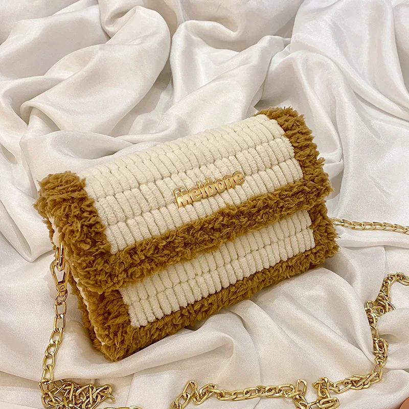 sac de tissage moderne en tissu maille, sac en laine, crochet de loquet fait à la main, sacs de tissage, sac à bandoulière pratique, accessoires faits maison