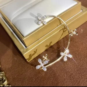 Boucles d&rsquo;oreilles papillon sans trou d&rsquo;oreille, bijoux tendance, piercing à chaîne, accessoires pour femmes, 2020