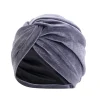 bonnet turban en velours doublé de satin pour femme, enveloppement de sauna doux, chapeau musulman sous hijab, bonnet élastique, turbans torsadés, hiver 2022