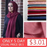 Foulard en coton uni pour femmes, Hijab, solide, couverture complète, châles, bandeau froissé, musulman, magasin, 2022