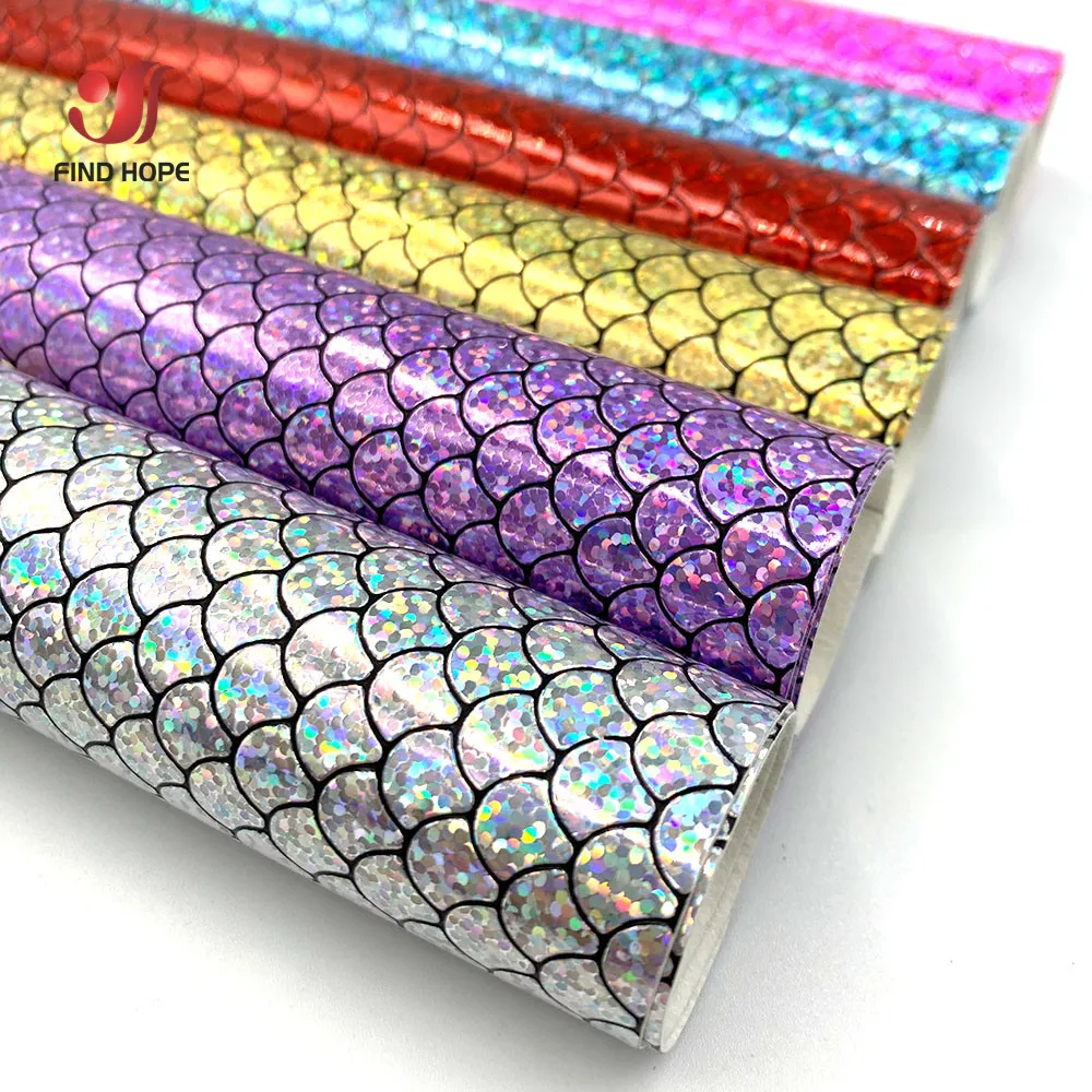 tissu sirène scintillant en faux cuir pu, bricolage, broche artisanale, nœuds, cadeau, boucle d'oreille faite à la main, fabrication artisanale, matériel de décoration, rembourrage